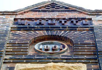 Nineteenth Century Brick Building Facade