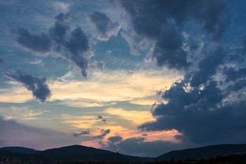 colorful sunset clouds 