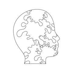 male head silhouette vector illustration graphic design