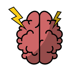 isolated abstract brain icon vector illustration graphic design