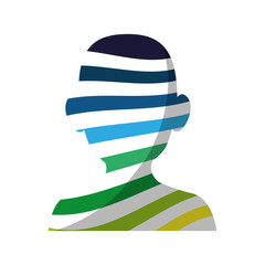 male head silhouette vector illustration graphic design