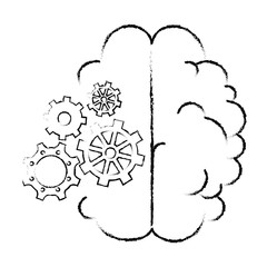 isolated abstract brain icon vector illustration graphic design