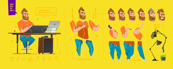 Stylized characters set for animation