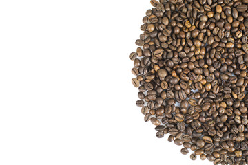 Coffee beans isolated on white background