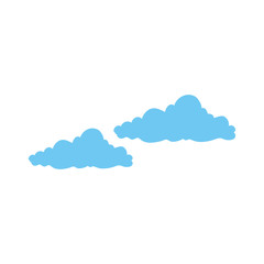 isolated cute clouds icon vector graphic illustration