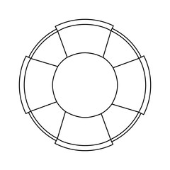 isolated lifebuoy icon icon vector graphic illustration