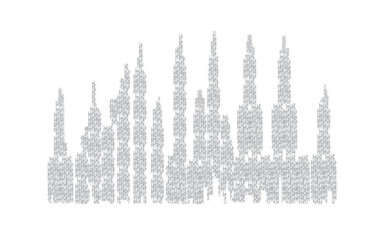Fototapeta premium City skyline. Urban landscape City silhouette.