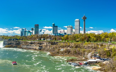 Skyline of Niagara Falls City in Canada