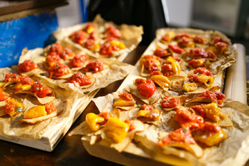 A lot of fresh and delicious snacks