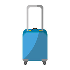 isolated shadow travel suitcase icon vector graphic illustration