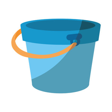 isolated bucket of sand icon vector graphic illustration