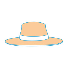 isolated beach hat icon vector graphic illustration