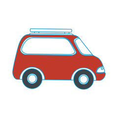 isolated travel car icon vector graphic illustration