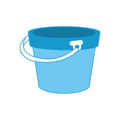 isolated bucket of sand icon vector graphic illustration