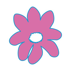 isolated cute flower icon vector graphic illustration