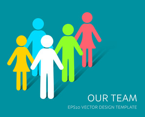 Vector simple our team icon company