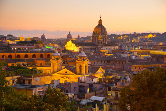 Skyline of beautiful Rome, Italy