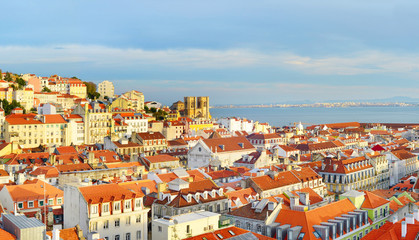 Fototapeta na wymiar Lisbon Old Town view, Portugal