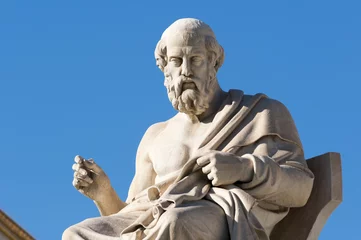 Papier Peint photo Monument historique statue classique de Platon