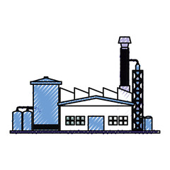 Refinery plant silhouette icon vector illustration graphic design
