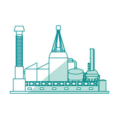 Fototapeta na wymiar Refinery plant silhouette icon vector illustration graphic design