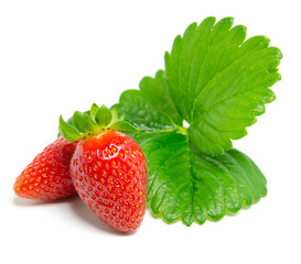 Isolated Strawberries