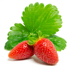 Isolated Strawberries