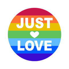 lgbt community bage. I am a rainbow too on a rainbow background.