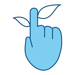 Hand cursor with leaf icon vector illustration graphic design