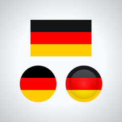 German trio flags, vector illustration