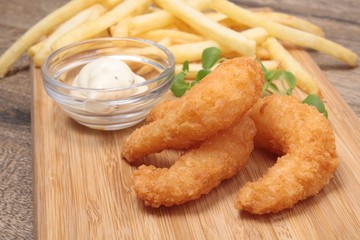 Fried Shrimp and Fries