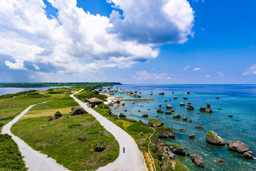 Sea, park, landscape. Okinawa, Japan, Asia.