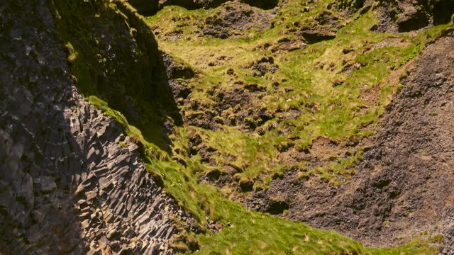 Basalt clif on Reynisfjara beach near Vik, Icealnd