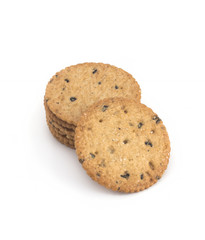 Dietary cookies, biscuits on white background