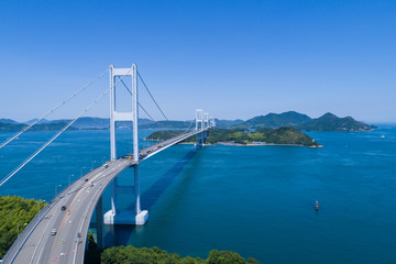 来島海峡大橋（しまなみ海道） 空撮 © Yoshinori Okada