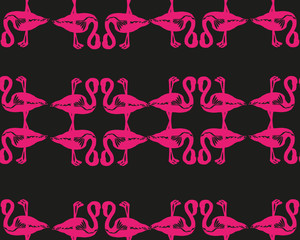 seamless flamingo pattern vector illustration