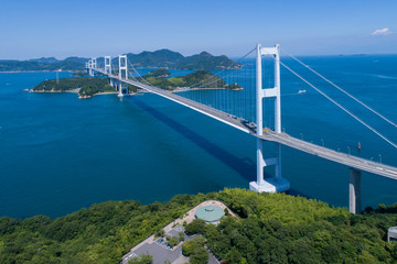 来島海峡大橋（しまなみ海道） 空撮