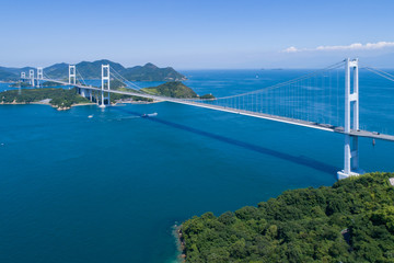 来島海峡大橋（しまなみ海道） 空撮