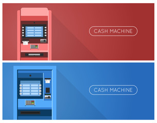 ATM machine in bank or office