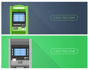 ATM machine in bank or office