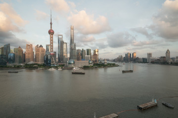Fototapeta premium Beautiful shanghai city skyline