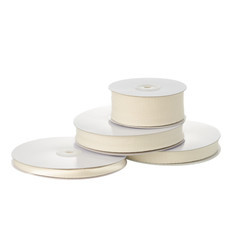 Cotton ribbon roll isolated on white background