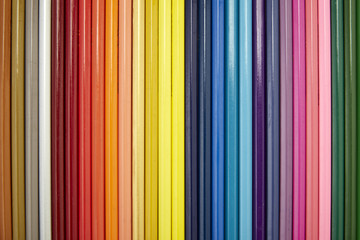 Obraz premium Many different colored pencils on white background