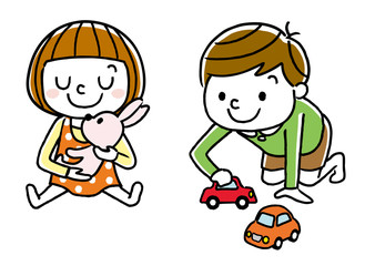 遊んでいる子供たち
