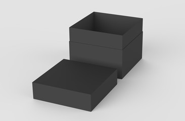 black paper box