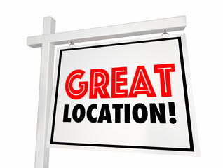 Great Location Home for Sale House Real Estate Sign 3d Illustration