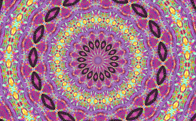 Kaleidoscope Star in Purple and Yellow