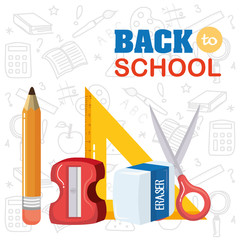 school elements vector illustration