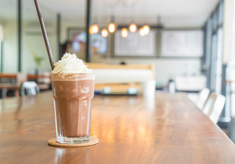 chocolate milkshake with whipped cream