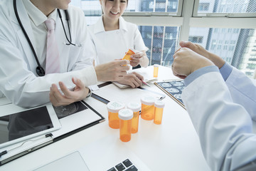 Doctors have medicine holders